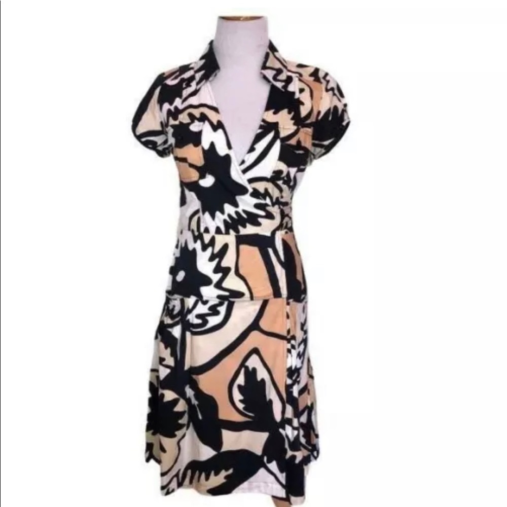 Diane von Furstenberg EDAN Cotton Wrap Drop Waist Dress